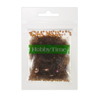 Бисер круглый прозарчный 2мм, 10гр, коричневый