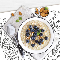 Раскраска - коврик 470*340мм "Сладости" многоразовая