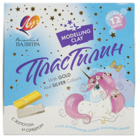 Пластилин 12цв 240гр. Волшебная палитра, со стеком,  карт.упак.