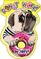 Закладка магнитная мини Мопс