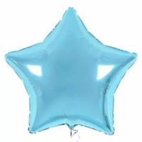 Шар фольга 32" "Звезда" голубой 80 см