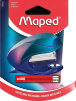 Степлер MAPED № 26/6 и  24/6 + 400скоб  на 15 листов, МИНИ, декорированный, дестеплер