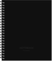 Тетрадь А5  48л кл. гребень Полином "Total Black" софт-тач, БЕЗ ПОЛЕЙ