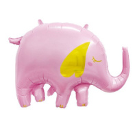 Шар ФИГУРА/33" Слоник розовый 58х84 см