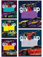 Тетрадь А5 12л косая лин. с доп.горизонт.лин. Проф-Пресс "Тачки для побед" 5диз.в сп.,белизна 92%