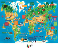 Игра с фишками 600*450 мм "Кругосветка" в пакете  5+