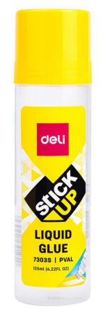 Клей жидкий Deli 125 мл. прозрачный
