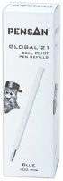Стержень шар. PENSAN "GLOBAL 21"138мм, 0,5мм, синий на маслян. основе