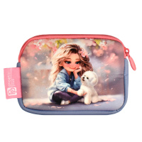 Кошелек для банкнот и монет Феникс+ "Блондинка с собачкой" 12*9*1,8см, неопрен, молния