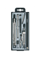 Набор чертежный Техника  9 предм. сталь (футляр)