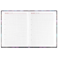 Алфавитная книга А6  80л 7БЦ "Сверкающие сердечки" вырубка, лин.