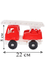 Машинка 22см "Илья" пожарная, красная
