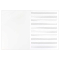 Тетрадь для нот А4 12л., расшир.нотный стан, скоба "Красная гитара"