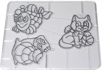 Краска по стеклу с трафаретами "Витражные подвески. Поиграем в мультики!"