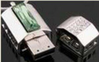Флеш-драйв  4 GB USB 2.0 кулон-цилиндр камень+стразы