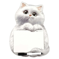 Доска магнитно-маркерная 19*28 см "Мечтающий кот" в наборе 1 маркер