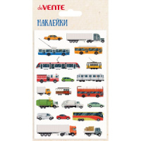 Наклейки декоративные объемные 10*15см  "Транспорт",мягкие, многоразовые