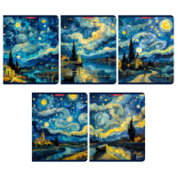 Тетрадь А5  96л кл. Полиграф Принт "Ночь Ван Гога" УФ-лак