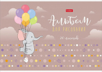 Альбом А4 20л скоба "Воздушное путешествие" мат.лам., тисн., пл. 100 гр/м