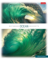 Тетрадь А5 48л ЛИН. Hatber пласт.обл. "Ocean" 5 диз.в блоке