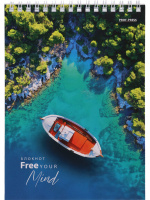 Блокнот А5  40л гребень "Живописные просторы" клетка