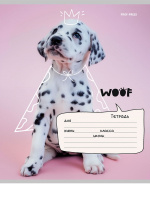 Тетрадь А5 12л кл. Проф-Пресс "Фотографии собачек" 5 диз.в спайке, белизна 100%