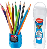 Карандаши цвет. 12цв "Color Peps" трехгранные, ударопрочные, пласт.стакан-тубус
