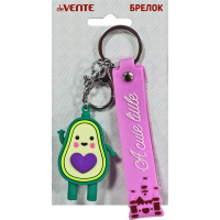 Брелок "deVENTE. Avocado" 4*6см с петлей и карабином, резиновый*