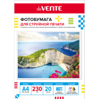 Фотобумага INK JET deVENTE A4 230г, 20л, матовая, односторонняя