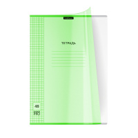 Тетрадь А4  48л кл. скоба Erich Krause  "Классика CoverPrо Neon" пластик. обложка, зеленая