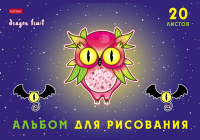 Альбом А4 20л скоба "Dragon fruit" выб.лак., пл. 100 гр/м