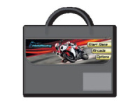 Папка для труда А4 1 отд. липучка, с ручками Мото рейсинг