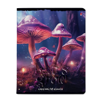 Тетрадь А5 48л кл. Альт "Грибы фентези" УФ-лак, бел.100%
