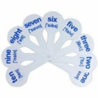 Веер "Английские цифры от 0-10"