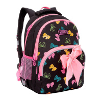 Рюкзак школьный 27*40*20см Grizzly "Черный" полиэстер