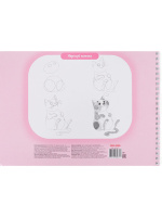 Альбом А4 24л гребень "Девочка и котик-1" пл. 100гр/м