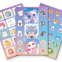 Альбом наклеек А6 6 лист. "100 наклеек. Котики"
