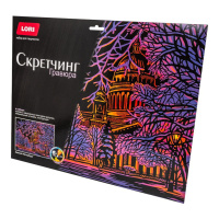 Гравюра - скретчинг 30*40см "Зимний Петербург"