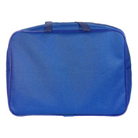 Папка А4 тканевая, с ручками на молнии широкая СИНЯЯ