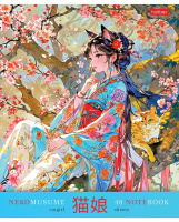 Тетрадь А5 48л кл. Hatber  пласт.обл. "Neko-Neko" 5 диз.в спайке, белизна 100%