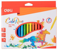 Фломастеры  18цв "Deli. ColoRun ", европодвес