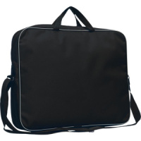 Папка А3 (450*350*70) с ручками, молния, ремень, ткань Черная