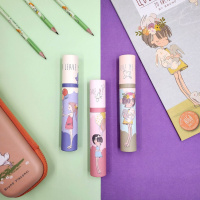 Ручка шар. BV "DreamWrite. Девочка и кролики" синяя,  0,7мм, 3 вида