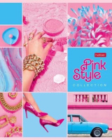 Тетрадь А5 48л кл. Hatber "Pink style" глянц.лам., 5 диз.в блоке, белизна 100%