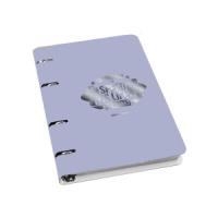 Тетрадь А5 100л кл. на кольцах Канц-Эксмо "ColourMania. Дизайн 16" soft-touch, фольгирование