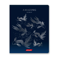 Тетрадь А5  96л кл. Светоч "Удивительная" мат.лам., тисн.фольгой