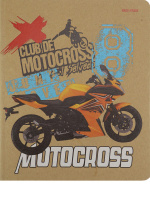 Тетрадь А5 48л кл. Проф-Пресс "Мото-экстрим" крафт, 5диз.в блоке, белизна 100%*