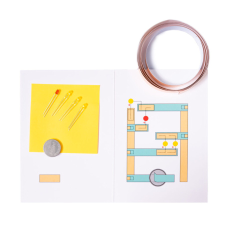 Набор для создания открытки со светодиодными лампочками "Пожарная машина" 14+