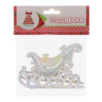 Подвесное украшение 14см "Зима" пластик, 3 дизайна, перламутр