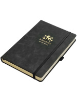 Ежедневник дат. 2026г А5 176л., кожзам,тв.пер. "Grace. Черный" тисн.фольгой, резинка, ляссе